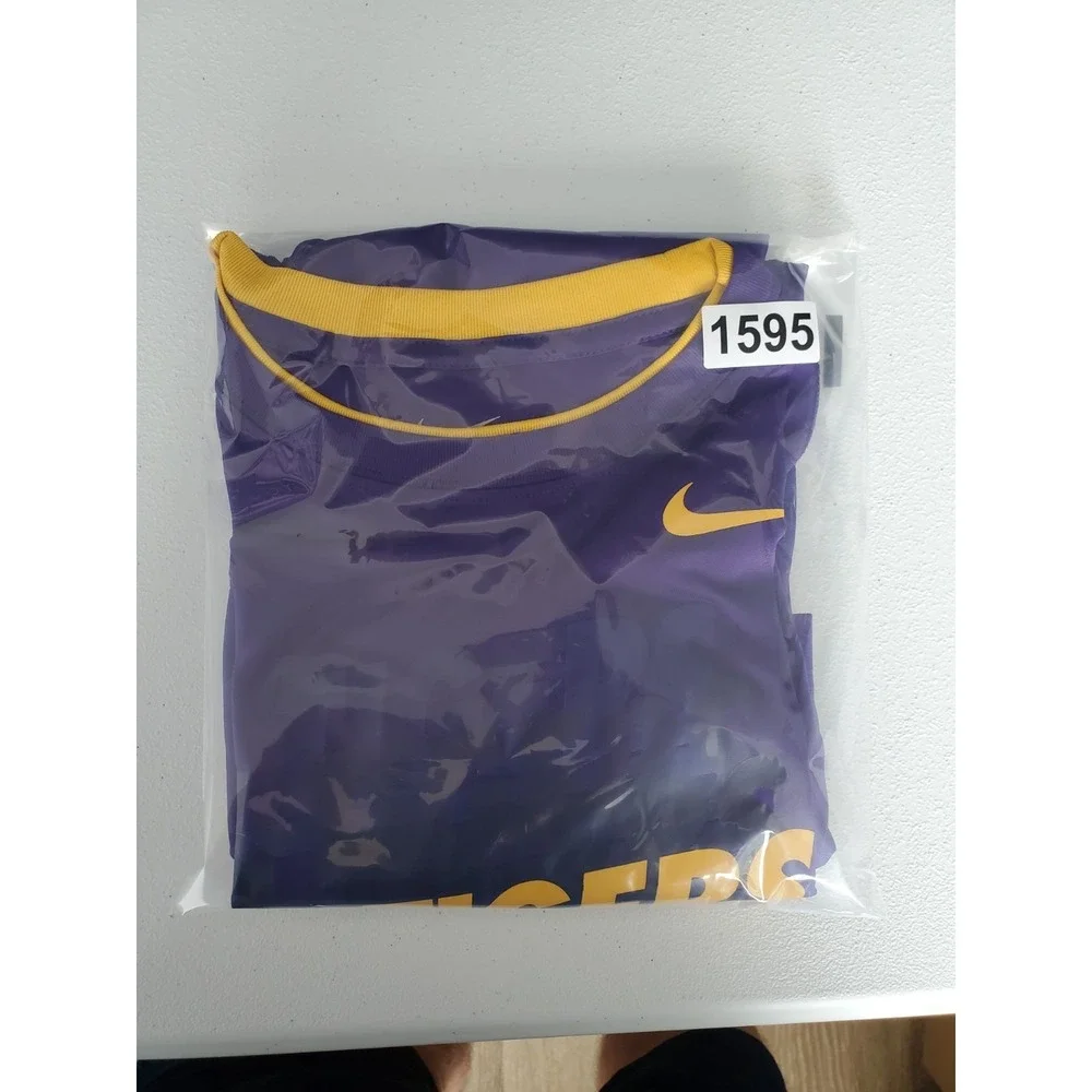 Nike LSU Tigers Dri-FIT Long Sleeve Shirt Men's Large Purple‎ Gold